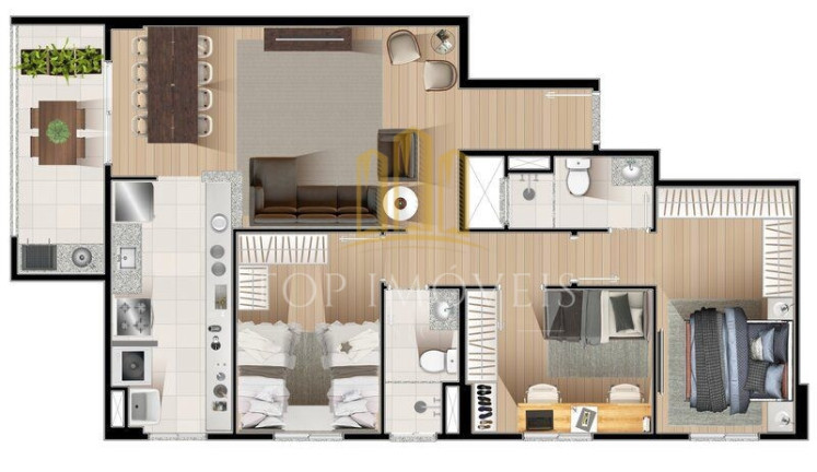 Apartamento com 3 Quartos à Venda, 84 m² em Vila Branca - Jacareí