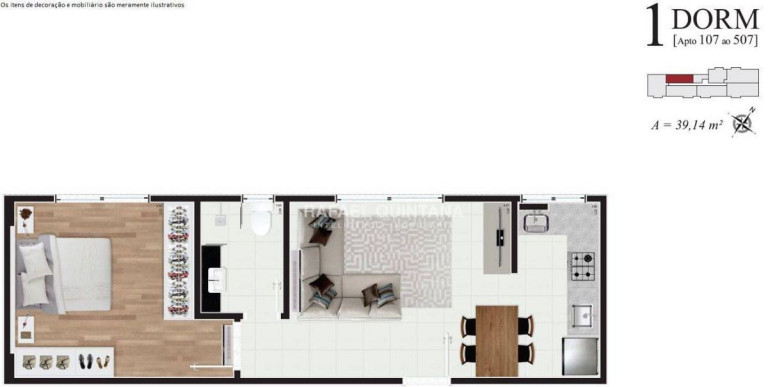 Imagem Apartamento com 1 Quarto à Venda, 39 m² em Carvoeira - Florianópolis