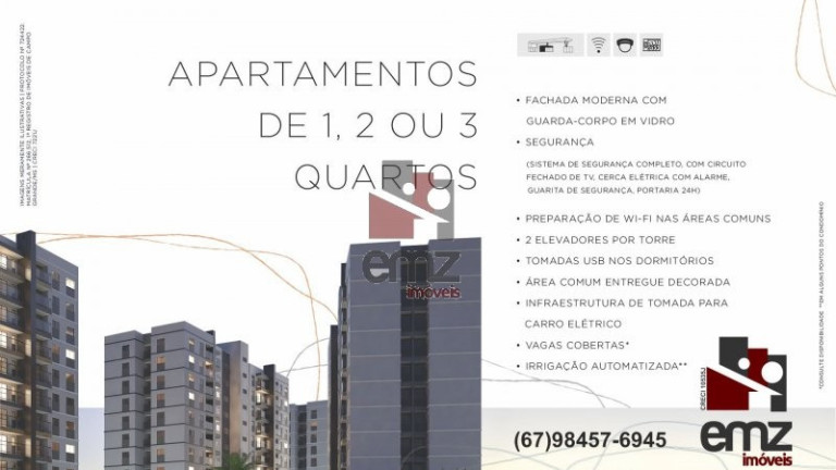 Imagem Apartamento com 2 Quartos à Venda, 53 m² em Vivendas Do Parque - Campo Grande