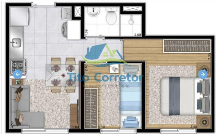 Imagem Apartamento com 2 Quartos à Venda, 40 m² em Itaquera - São Paulo