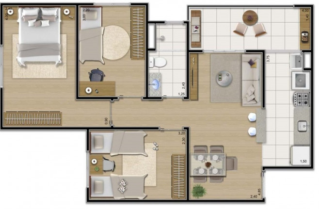 Imagem Imóvel com 2 Quartos à Venda, 44 m² em Campo Grande - Rio De Janeiro Imagem Imóvel com 2 Quartos à Venda, 44 m² em Campo Grande - Rio De Janeiro