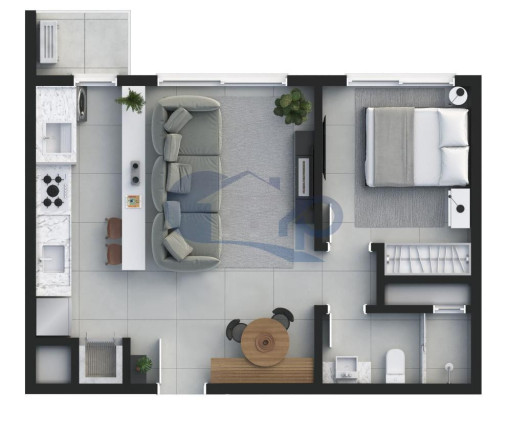 Imagem Apartamento com 1 Quarto à Venda, 46 m² em Centro - Torres