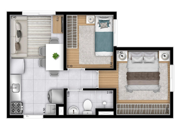 Imagem Apartamento com 2 Quartos à Venda, 32 m² em Itaquera - São Paulo