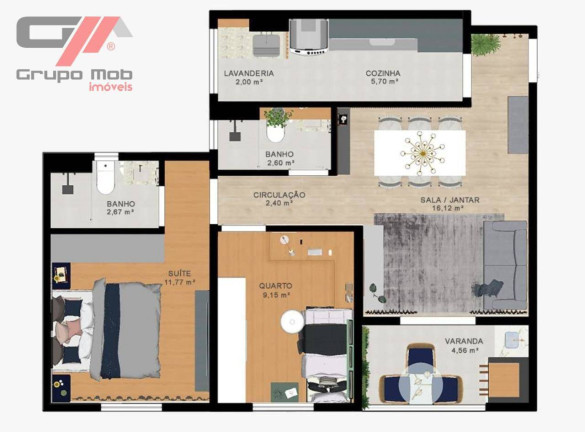 Imagem Apartamento com 2 Quartos à Venda, 66 m² em Residencial Portal Da Mantiqueira - Taubaté Imagem Apartamento com 2 Quartos à Venda, 66 m² em Residencial Portal Da Mantiqueira - Taubaté