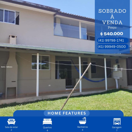 Imagem Sobrado com 4 Quartos à Venda, 330 m² em Colonia Faria - Colombo Imagem Sobrado com 4 Quartos à Venda, 330 m² em Colonia Faria - Colombo