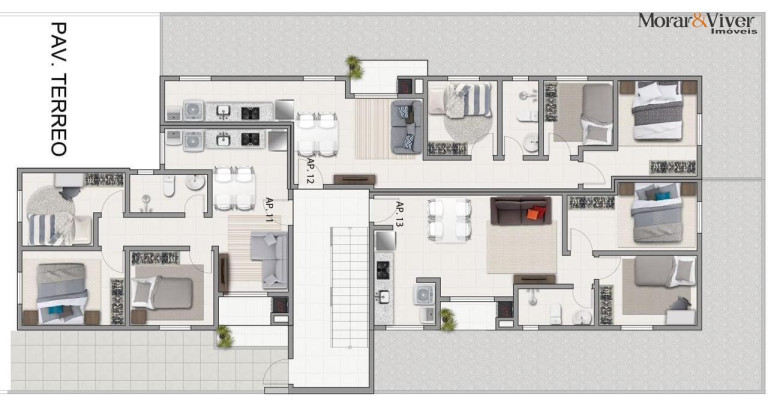 Imagem Apartamento com 3 Quartos à Venda, 54 m² em Parque Da Fonte - São José Dos Pinhais
