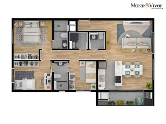 Imagem Apartamento com 1 Quarto à Venda, 39 m² em água Verde - Curitiba