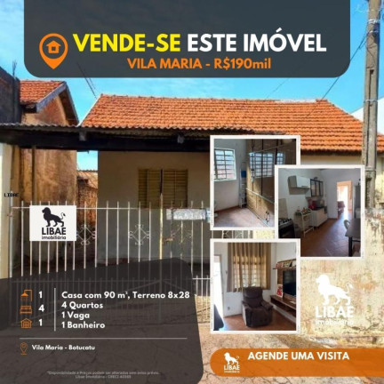 Imagem Casa com 4 Quartos à Venda, 90 m² em Vila Maria - Botucatu Imagem Casa com 4 Quartos à Venda, 90 m² em Vila Maria - Botucatu