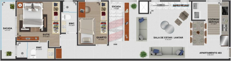 Imagem Cobertura com 3 Quartos à Venda, 176 m² em Centro - Pinhais