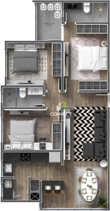 Imagem Apartamento com 3 Quartos à Venda, 80 m² em São João - Itajaí