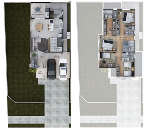 Imagem Casa com 4 Quartos à Venda, 184 m² em Xaxim - Curitiba Imagem Casa com 4 Quartos à Venda, 184 m² em Xaxim - Curitiba