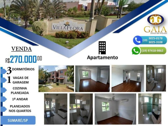 Imagem Apartamento com 3 Quartos à Venda, 82 m² em Parque Villa Flores - Sumaré Imagem Apartamento com 3 Quartos à Venda, 82 m² em Parque Villa Flores - Sumaré