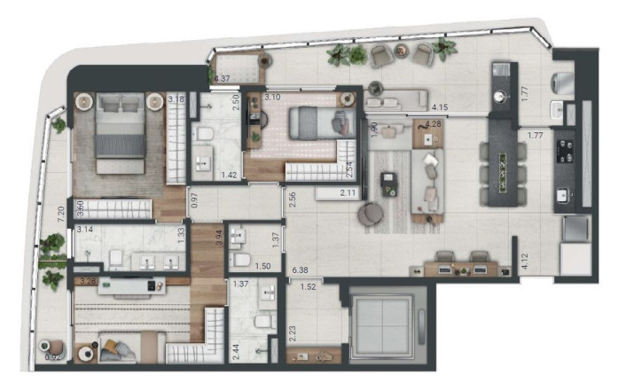 Imagem Apartamento com 2 Quartos à Venda, 77 m² em Real Parque - São Paulo Imagem Apartamento com 2 Quartos à Venda, 77 m² em Real Parque - São Paulo