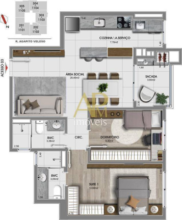 Imagem Apartamento com 2 Quartos à Venda, 70 m² em Canto - Florianópolis Imagem Apartamento com 2 Quartos à Venda, 70 m² em Canto - Florianópolis