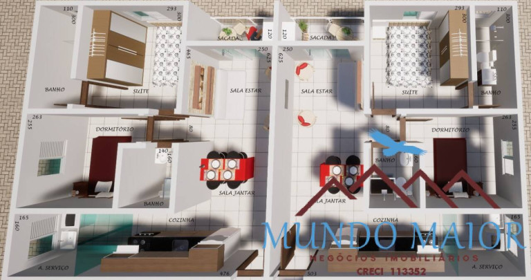 Imagem Apartamento com 2 Quartos à Venda, 54 m² em Jardim Haydee - Mauá