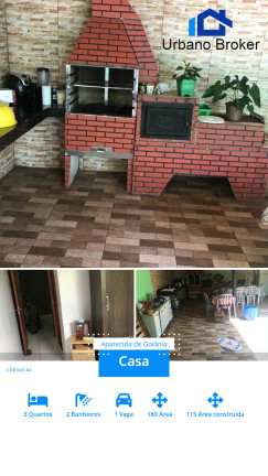 Imagem Casa com 3 Quartos à Venda, 180 m² em Vila Alzira - Aparecida De Goiânia Imagem Casa com 3 Quartos à Venda, 180 m² em Vila Alzira - Aparecida De Goiânia