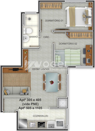 Imagem Apartamento com 2 Quartos à Venda, 52 m² em Guarani - Novo Hamburgo Imagem Apartamento com 2 Quartos à Venda, 52 m² em Guarani - Novo Hamburgo