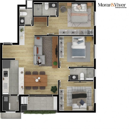 Imagem Apartamento com 3 Quartos à Venda, 86 m² em Boa Vista - Curitiba Imagem Apartamento com 3 Quartos à Venda, 86 m² em Boa Vista - Curitiba