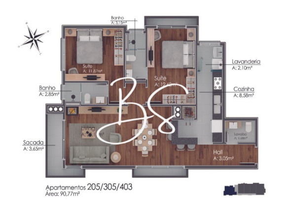 Imagem Apartamento com 2 Quartos à Venda, 90 m² em Avenida Central - Gramado Imagem Apartamento com 2 Quartos à Venda, 90 m² em Avenida Central - Gramado