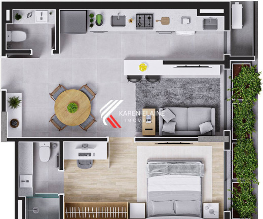 Imagem Apartamento com 1 Quarto à Venda, 54 m² em Centro - Florianópolis Imagem Apartamento com 1 Quarto à Venda, 54 m² em Centro - Florianópolis