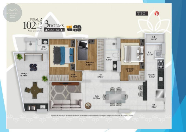 Imagem Imóvel com 3 Quartos à Venda, 100 m² em Guilhermina - Praia Grande