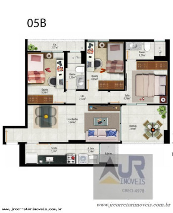 Imagem Imóvel com 3 Quartos à Venda, 85 m² em Praia Itaparica - Vila Velha