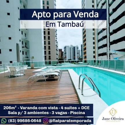 Apartamento com 5 Quartos à Venda, 206 m² em Tambaú - João Pessoa