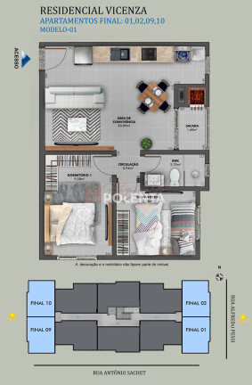 Imagem Apartamento com 2 Quartos à Venda, 48 m² em Centro - Nova Veneza