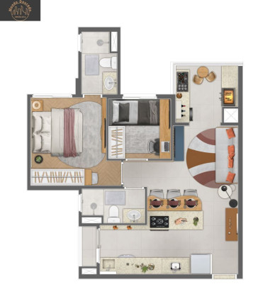 Imagem Apartamento com 2 Quartos à Venda, 55 m² em Campestre - Santo André Imagem Apartamento com 2 Quartos à Venda, 55 m² em Campestre - Santo André