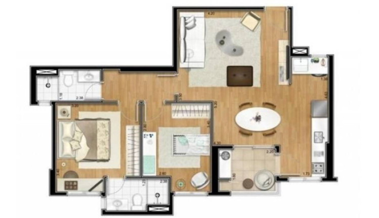 Imagem Apartamento com 2 Quartos à Venda, 66 m² em Ponte Preta - Campinas