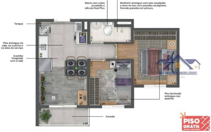 Apartamento com 2 Quartos à Venda, 35 m² em Guaiaúna - São Paulo