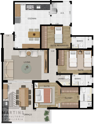 Imagem Apartamento com 3 Quartos à Venda, 128 m² em Embaré - Santos Imagem Apartamento com 3 Quartos à Venda, 128 m² em Embaré - Santos