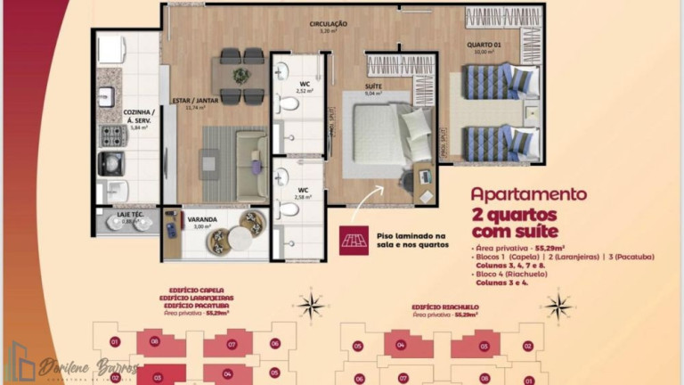 Imagem Apartamento com 3 Quartos à Venda, 65 m² em Farolandia - Aracaju Imagem Apartamento com 3 Quartos à Venda, 65 m² em Farolandia - Aracaju