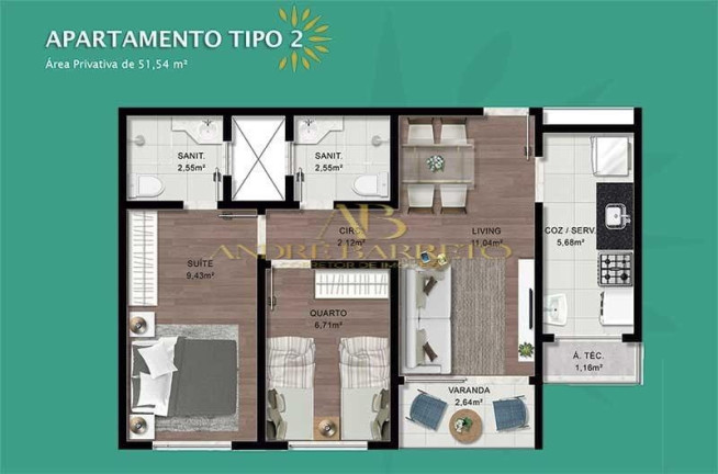 Imagem Apartamento com 2 Quartos à Venda, 51 m² em Vila Canária - Salvador