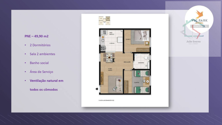 Imagem Apartamento com 2 Quartos à Venda,  em Rezende - Monte Mor