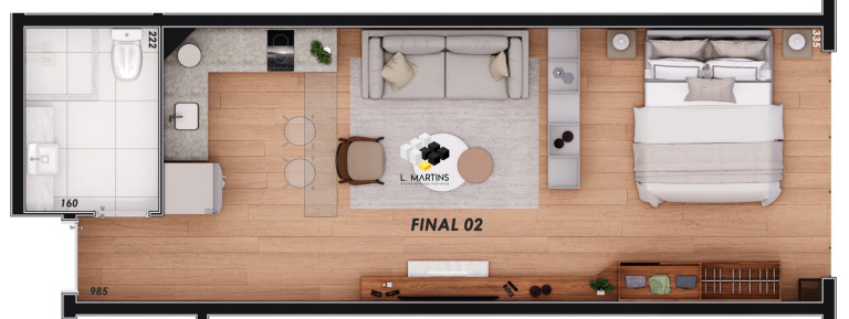 Imagem Apartamento com 1 Quarto à Venda, 48 m² em Centro  - Canela