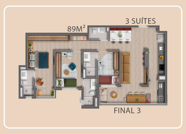 Imagem Apartamento com 3 Quartos à Venda, 89 m² em Centro Comercial Jubran - Barueri Imagem Apartamento com 3 Quartos à Venda, 89 m² em Centro Comercial Jubran - Barueri