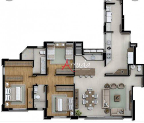 Imagem Apartamento com 3 Quartos à Venda, 135 m² em Centro - Cascavel Imagem Apartamento com 3 Quartos à Venda, 135 m² em Centro - Cascavel
