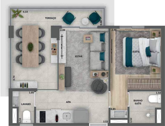 Imagem Apartamento com 1 Quarto à Venda, 41 m² em Pinheiros - São Paulo Imagem Apartamento com 1 Quarto à Venda, 41 m² em Pinheiros - São Paulo