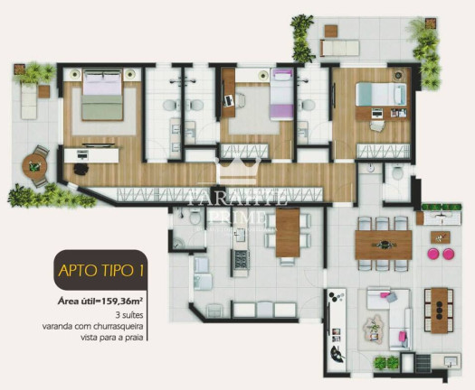 Imagem Apartamento com 3 Quartos à Venda, 141 m² em Embaré - Santos Imagem Apartamento com 3 Quartos à Venda, 141 m² em Embaré - Santos