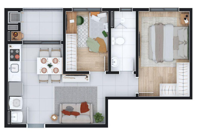 Imagem Apartamento com 2 Quartos à Venda, 46 m² em Vargem Grande - Pinhais Imagem Apartamento com 2 Quartos à Venda, 46 m² em Vargem Grande - Pinhais