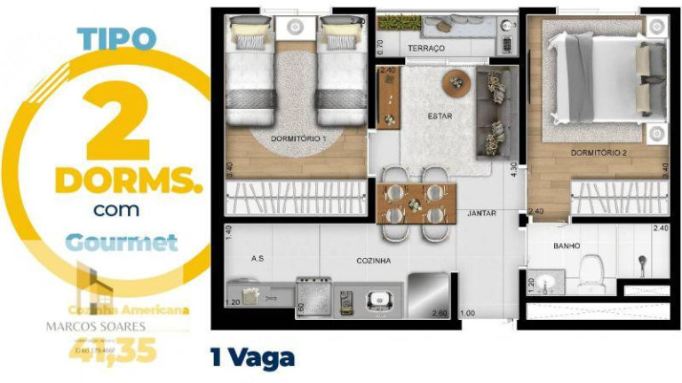 Imagem Apartamento com 2 Quartos à Venda, 46 m² em Vila Osasco - Osasco Imagem Apartamento com 2 Quartos à Venda, 46 m² em Vila Osasco - Osasco