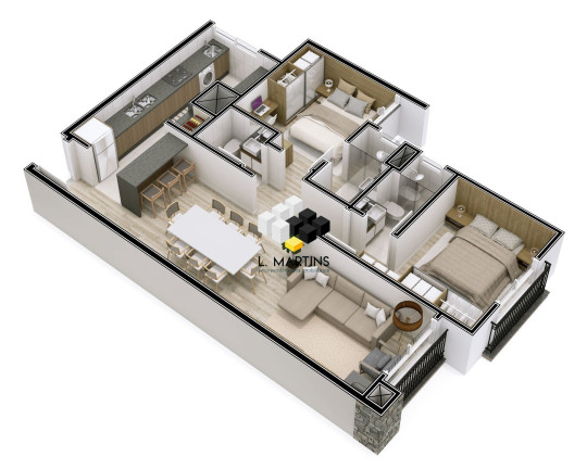 Imagem Apartamento com 2 Quartos à Venda, 67 m² em Planalto - Gramado Imagem Apartamento com 2 Quartos à Venda, 67 m² em Planalto - Gramado