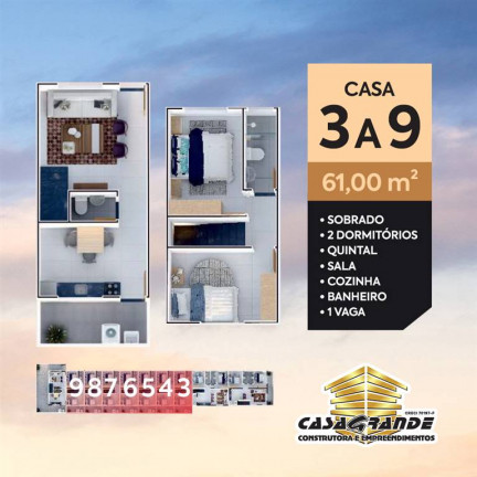 Imagem Casa com 2 Quartos à Venda, 78 m² em Jardim Imperador - Praia Grande Imagem Casa com 2 Quartos à Venda, 78 m² em Jardim Imperador - Praia Grande