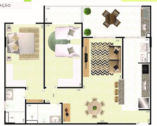 Imagem Apartamento com 2 Quartos à Venda, 82 m² em Jardim Real - Praia Grande