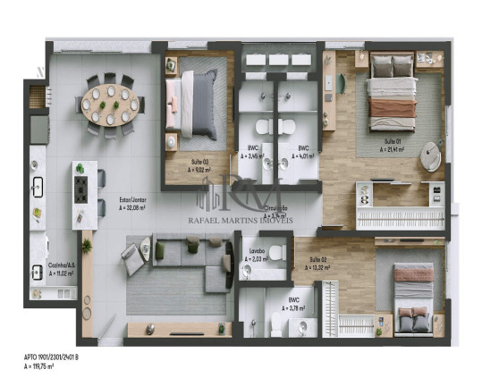 Imagem Apartamento com 3 Quartos à Venda, 119 m² em Centro - Biguaçu Imagem Apartamento com 3 Quartos à Venda, 119 m² em Centro - Biguaçu