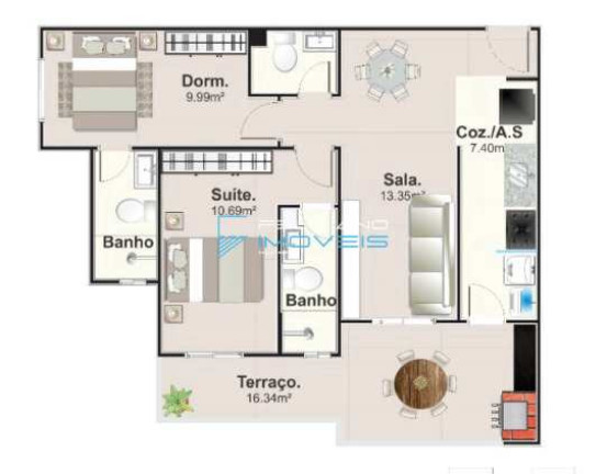 Imagem Apartamento com 1 Quarto à Venda, 52 m² em Aviação - Praia Grande Imagem Apartamento com 1 Quarto à Venda, 52 m² em Aviação - Praia Grande