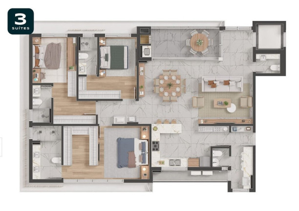 Imagem Imóvel com 3 Quartos à Venda, 172 m² em Batel - Curitiba Imagem Imóvel com 3 Quartos à Venda, 172 m² em Batel - Curitiba