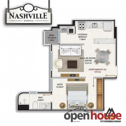 Imagem Apartamento com 1 Quarto à Venda, 40 m² em Lagoa Nova - Natal Imagem Apartamento com 1 Quarto à Venda, 40 m² em Lagoa Nova - Natal
