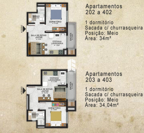 Imagem Apartamento com 1 Quarto à Venda, 39 m² em Centro - Santa Maria Imagem Apartamento com 1 Quarto à Venda, 39 m² em Centro - Santa Maria